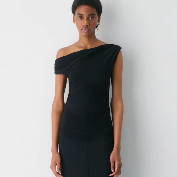 Aritzia Babaton Gallery Top Black - Picture 1 of 8
